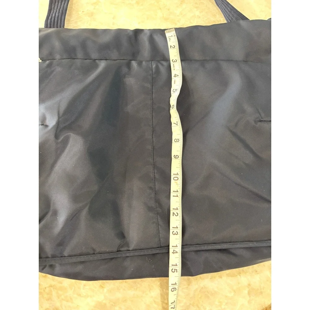Hugo‎ Boss Vintage Messenger Bag Navy Orange Nylon Crossbody Y2K Utility